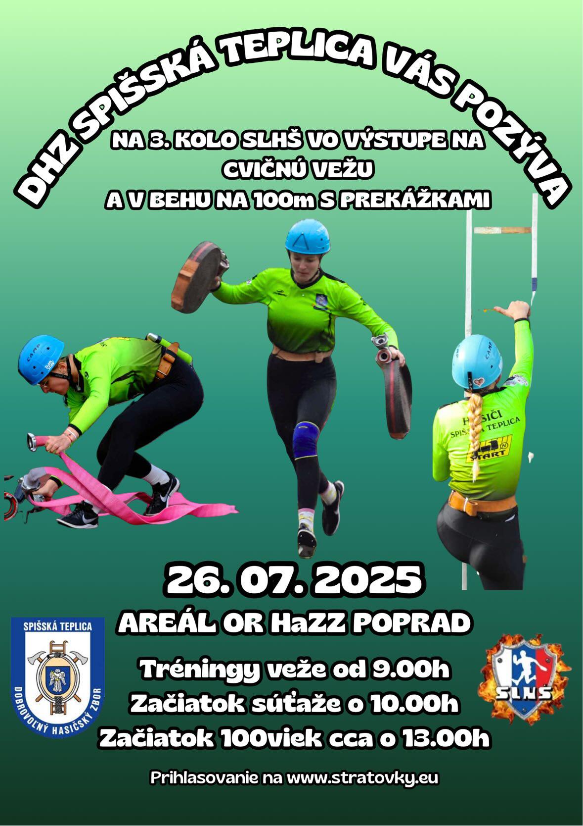 3. kolo SLHŠ 100m Spišská Teplica