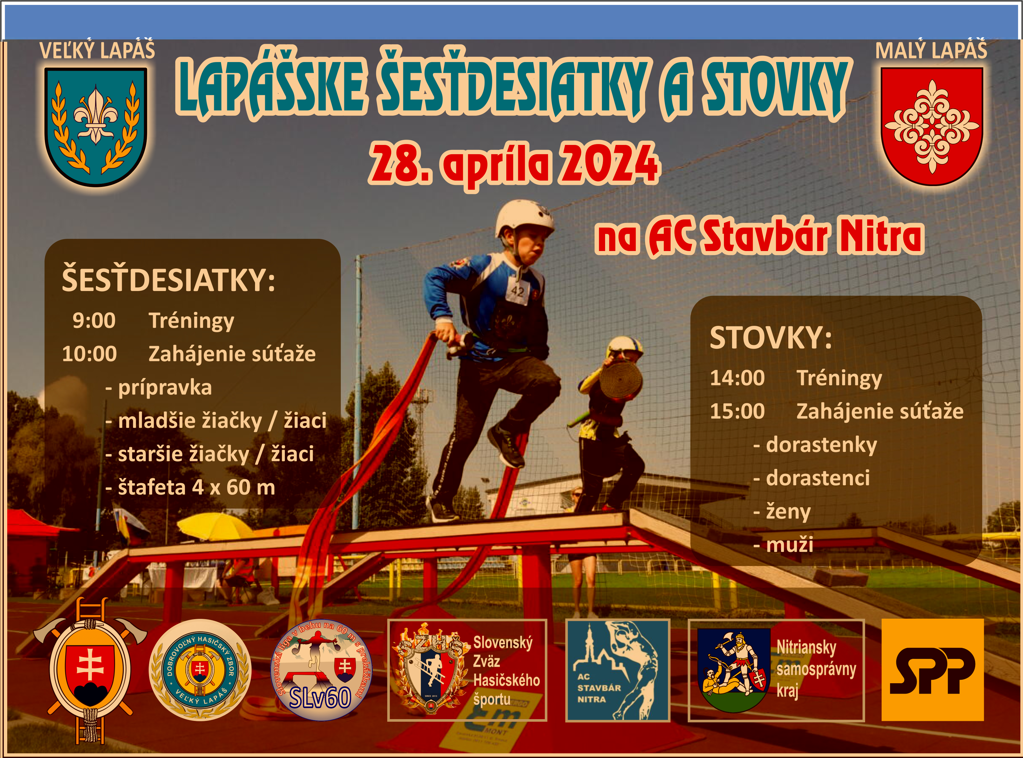 Lapáške štafety 4 x 60 m cez prekážky
